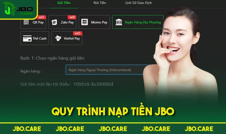quy trinh nap tien jbo Quy trình nạp tiền JBO